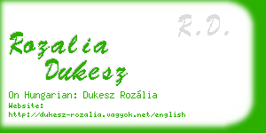 rozalia dukesz business card